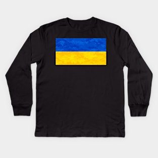 Ukrainian Flag Kids Long Sleeve T-Shirt